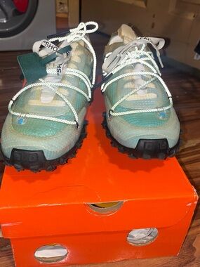 Off-White Women’s Teal Green Trail Sneakers